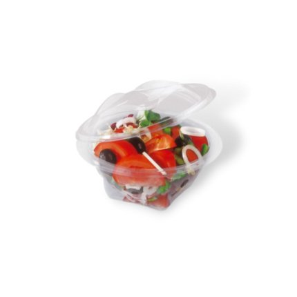 BOL SALADE AVEC COUVERCLE EN PLASTIQUE TRANSPARENT