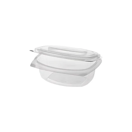 BARQUETTE SALADE OVAL TRANSP AVEC CV /1PC TRANSPARENT